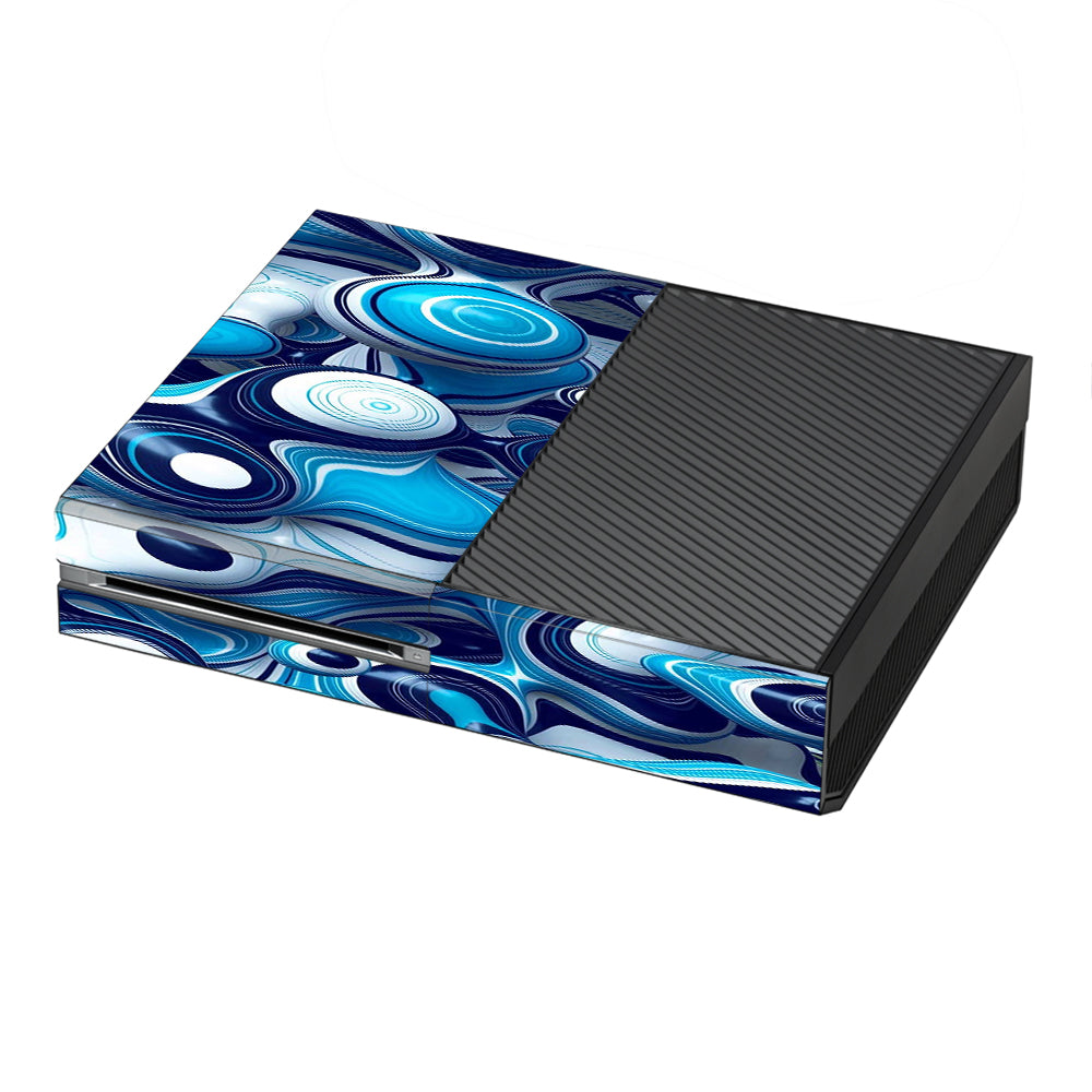  Mixed Blue Bubbles Glass Microsoft Xbox One Skin