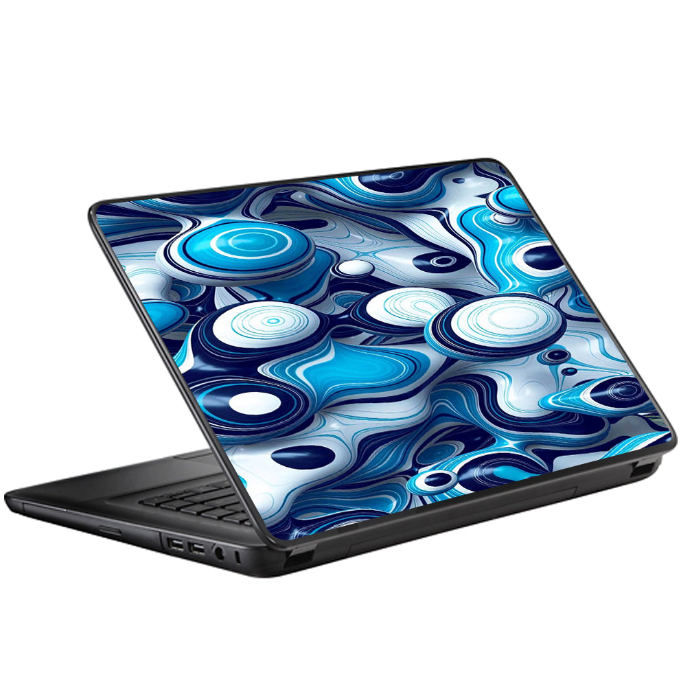  Mixed Blue Bubbles Glass Universal 13 to 16 inch wide laptop Skin
