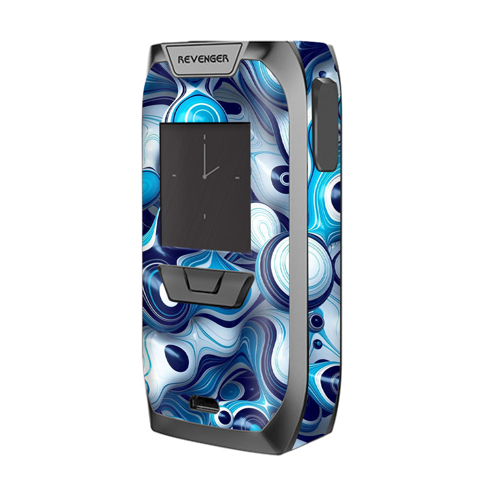  Mixed Blue Bubbles Glass Vaporesso Revenger Skin