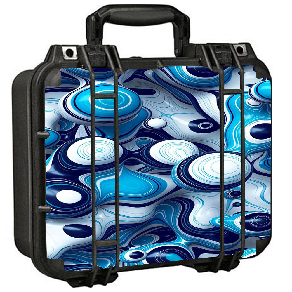  Mixed Blue Bubbles Glass Pelican Case 1400 Skin