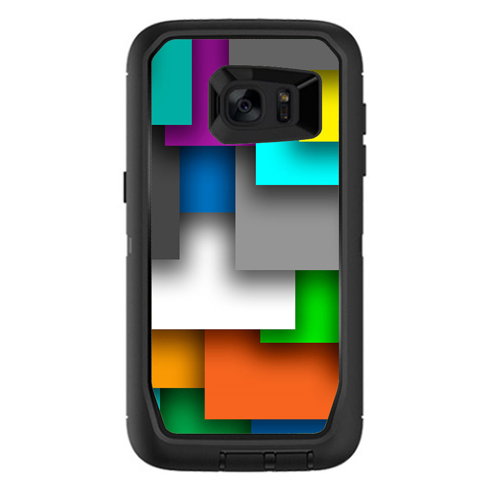  Metro Squares Modern Otterbox Defender Samsung Galaxy S7 Edge Skin
