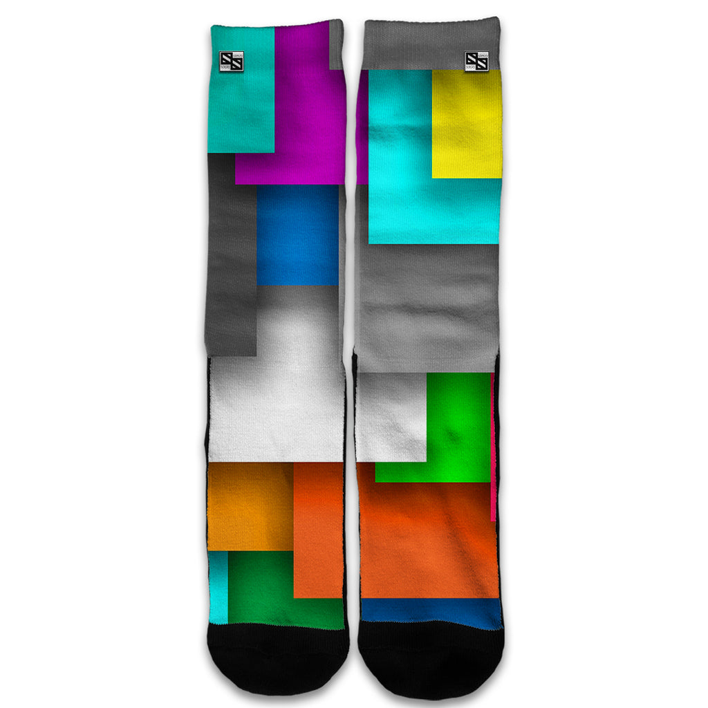  Metro Squares Modern Universal Socks