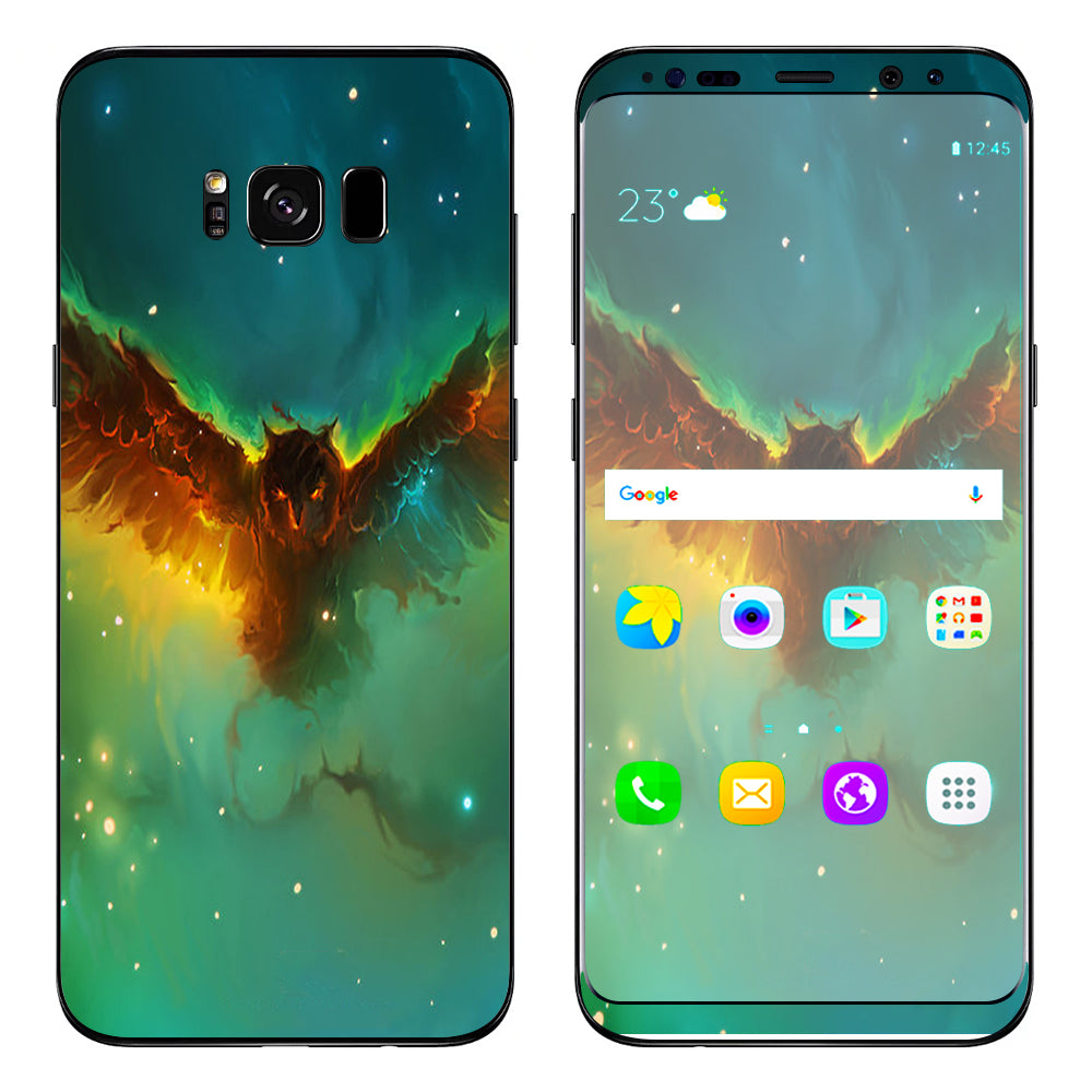  Flying Owl In Clouds Samsung Galaxy S8 Skin