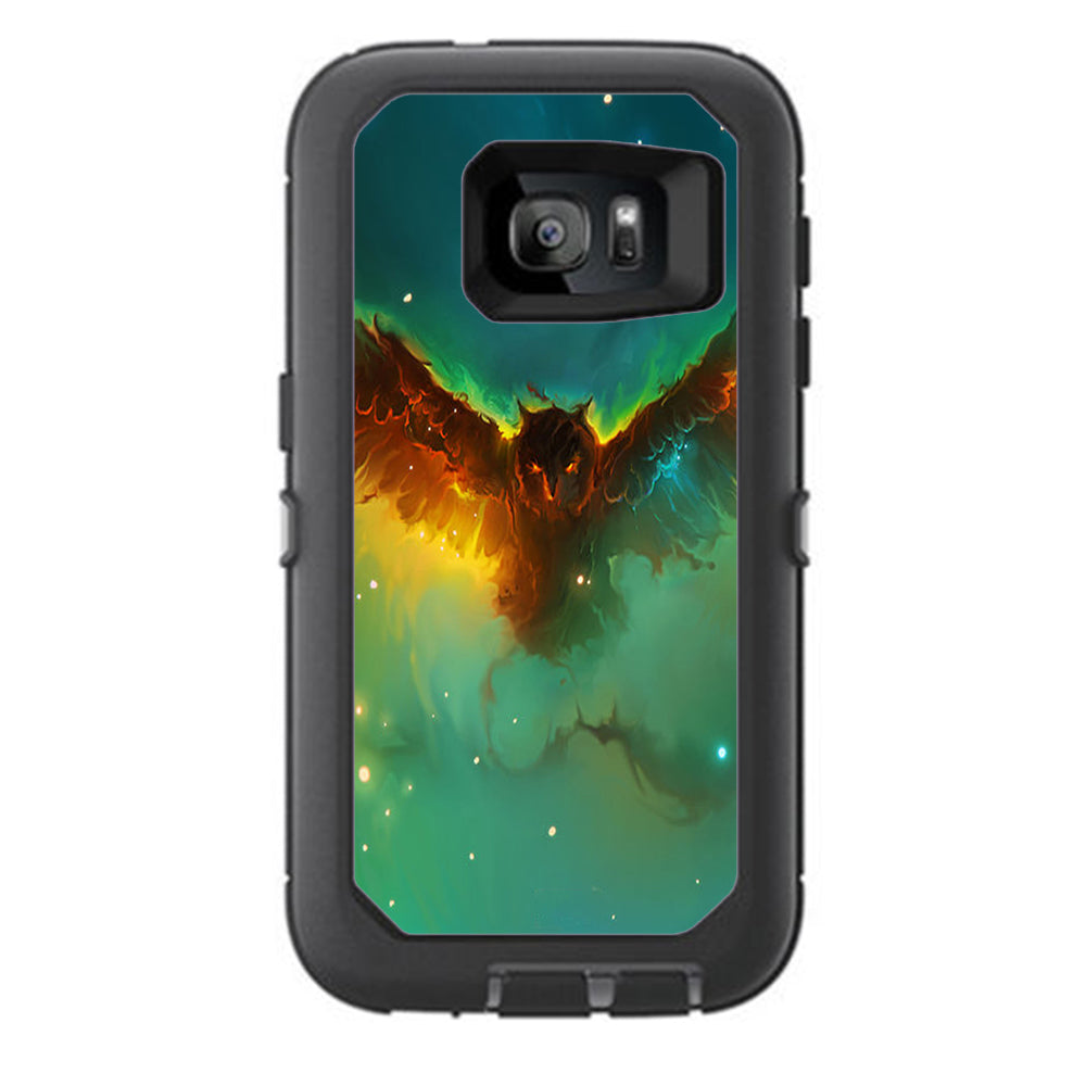  Flying Owl In Clouds Otterbox Defender Samsung Galaxy S7 Skin