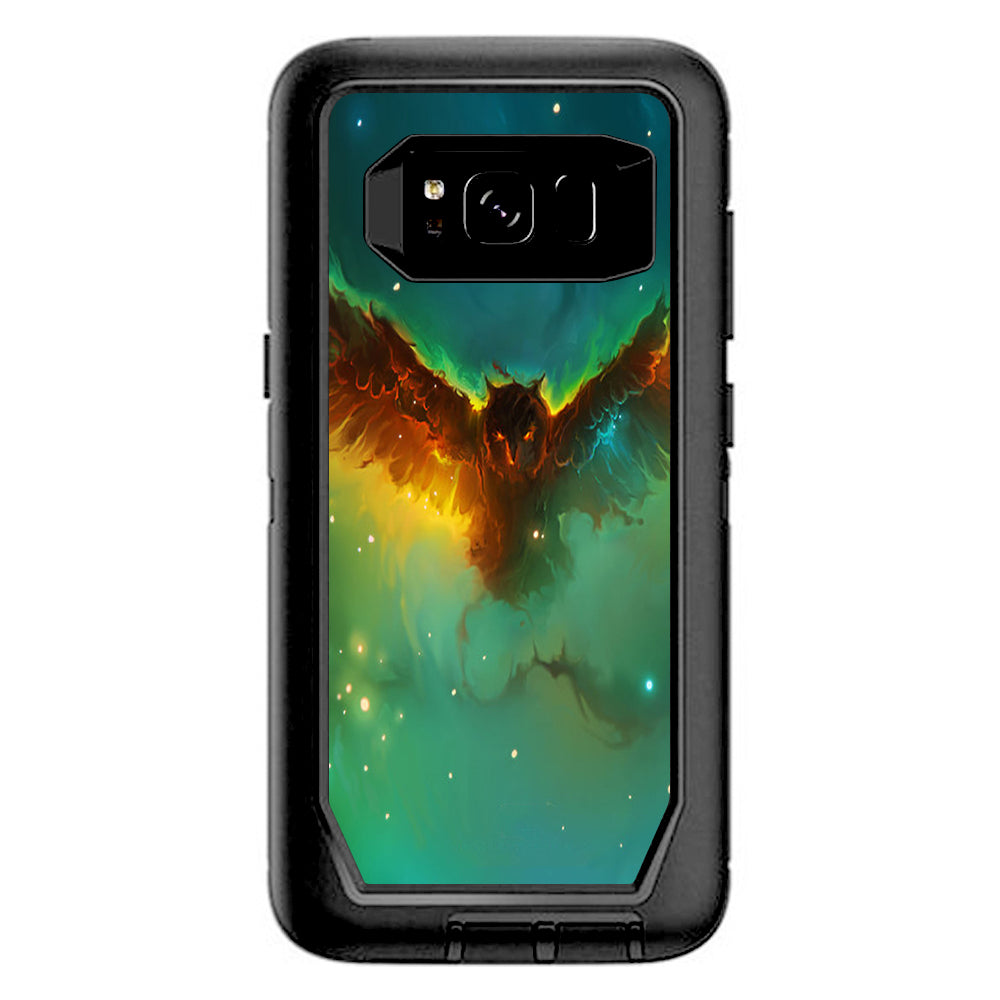  Flying Owl In Clouds Otterbox Defender Samsung Galaxy S8 Skin