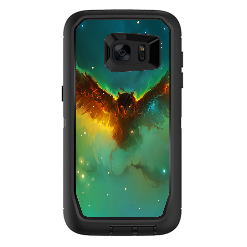  Flying Owl In Clouds Otterbox Defender Samsung Galaxy S7 Edge Skin