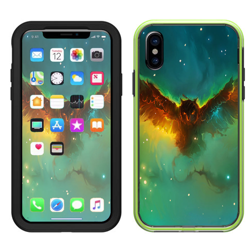  Flying Owl In Clouds Lifeproof Slam Case iPhone X Skin