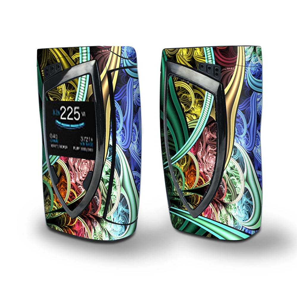 Skin Decal Vinyl Wrap for Smok Devilkin Kit 225w Vape (includes TFV12 Prince Tank Skins) skins cover/ Metabolic Patterns