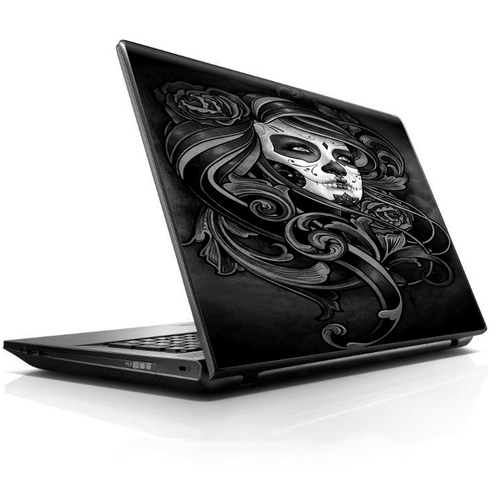  Sugar Skull Girl Universal 13 to 16 inch wide laptop Skin