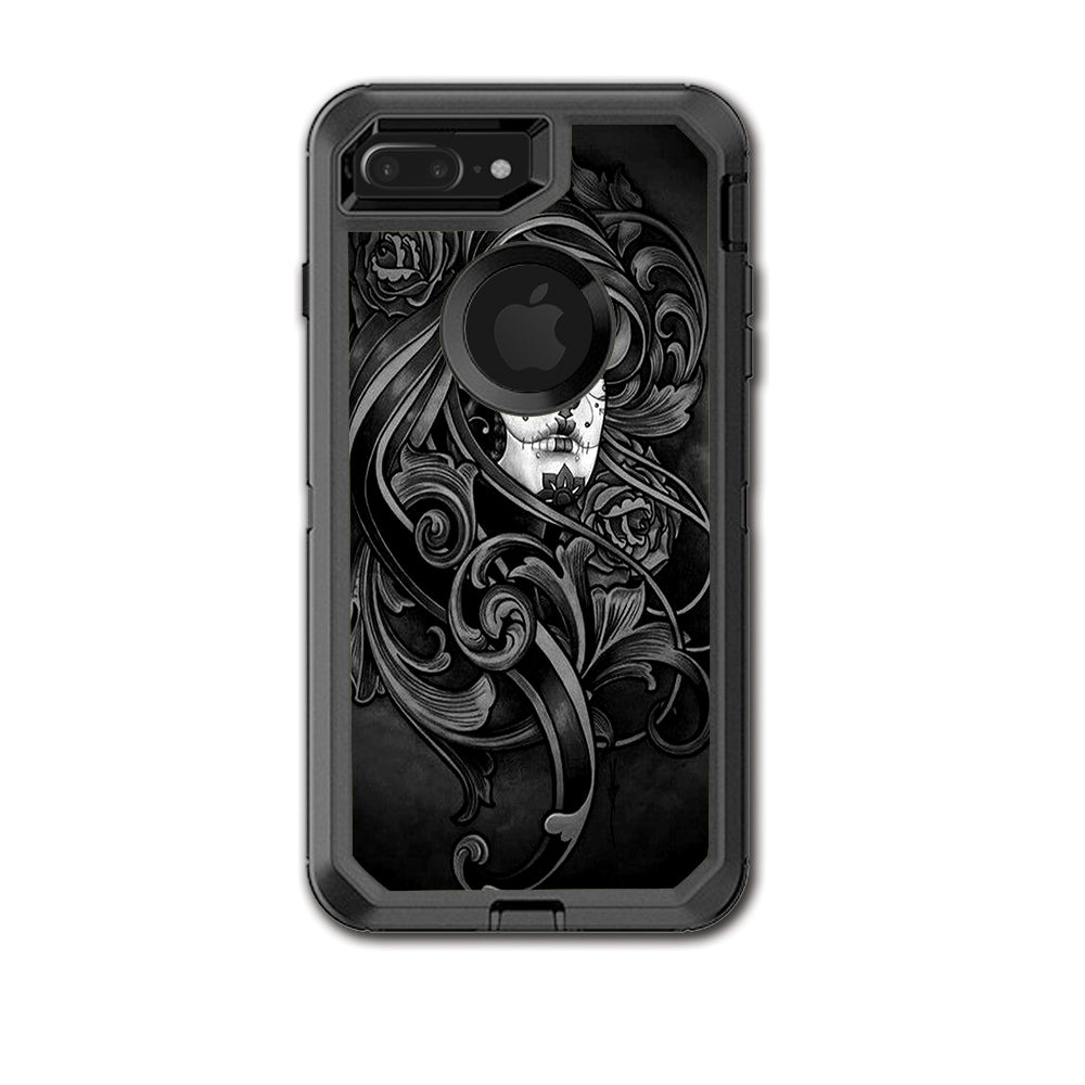 Sugar Skull Girl Otterbox Defender iPhone 7+ Plus or iPhone 8+ Plus Skin