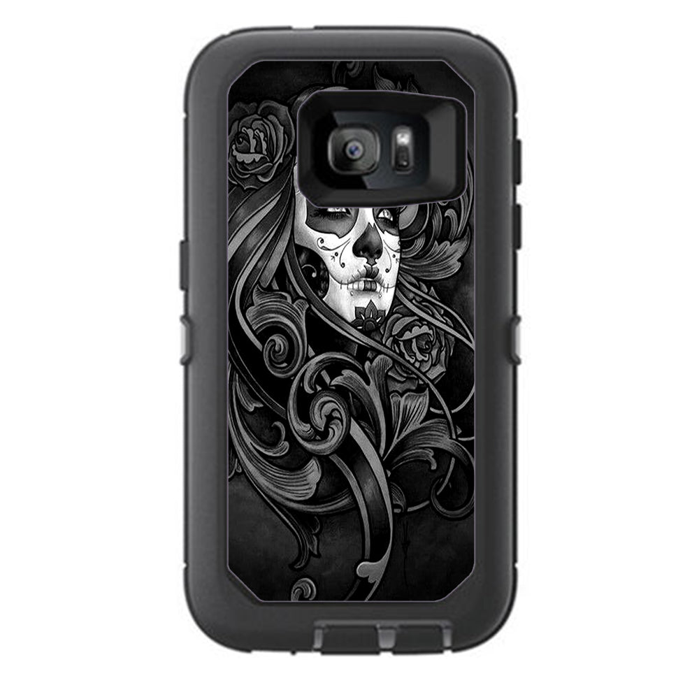  Sugar Skull Girl Otterbox Defender Samsung Galaxy S7 Skin