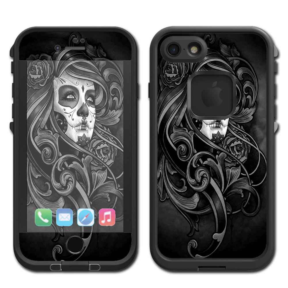 Sugar Skull Girl Lifeproof Fre iPhone 7 or iPhone 8 Skin