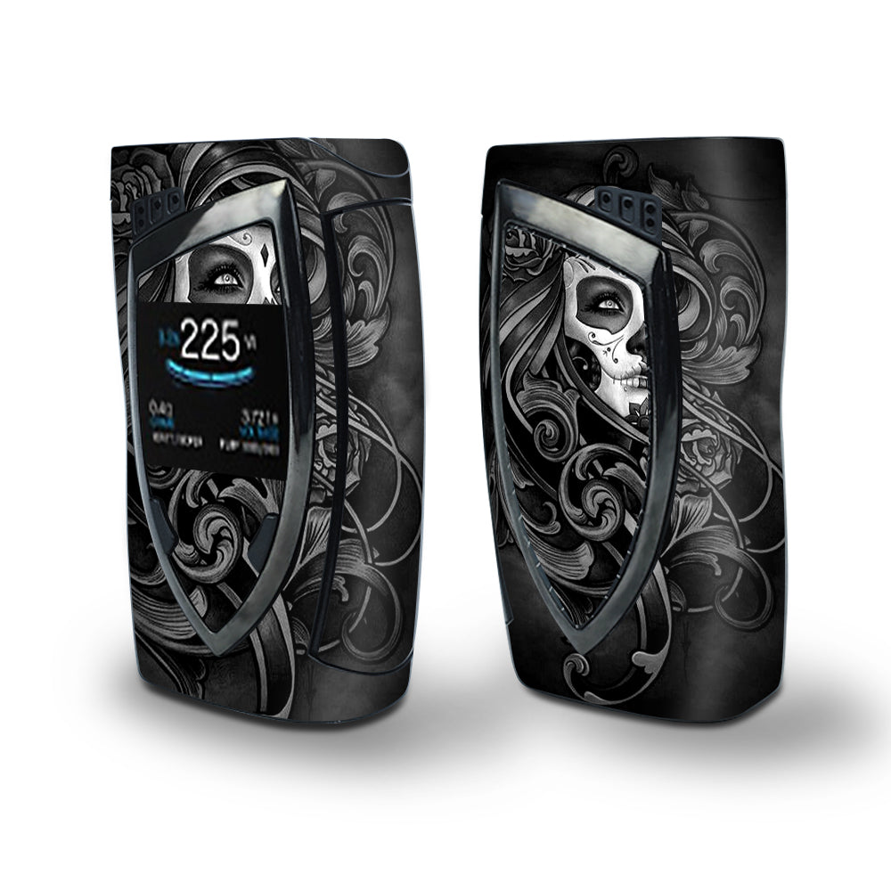 Skin Decal Vinyl Wrap for Smok Devilkin Kit 225w Vape (includes TFV12 Prince Tank Skins) skins cover/ Sugar Skull Girl