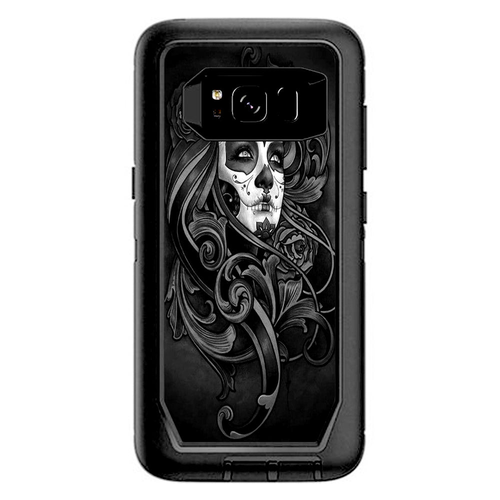  Sugar Skull Girl Otterbox Defender Samsung Galaxy S8 Skin