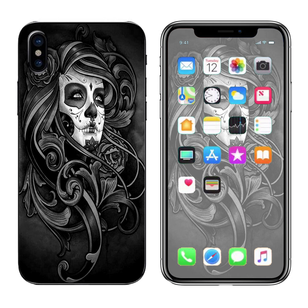  Sugar Skull Girl Apple iPhone X Skin