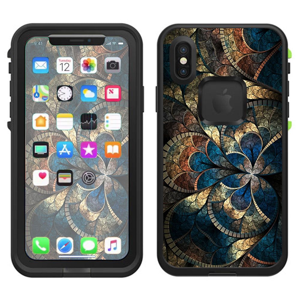  Mandala Tiles Lifeproof Fre Case iPhone X Skin