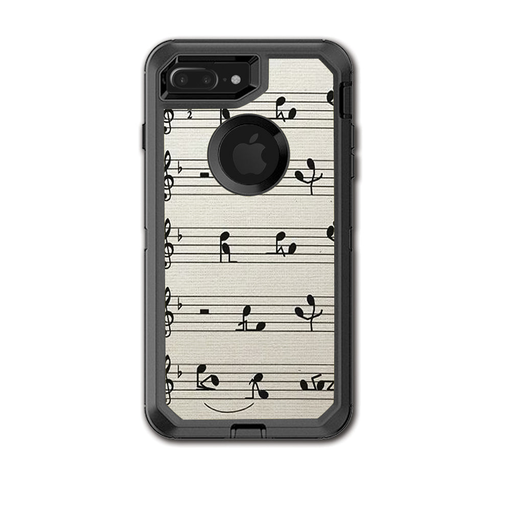  Music Notes Song Page Otterbox Defender iPhone 7+ Plus or iPhone 8+ Plus Skin