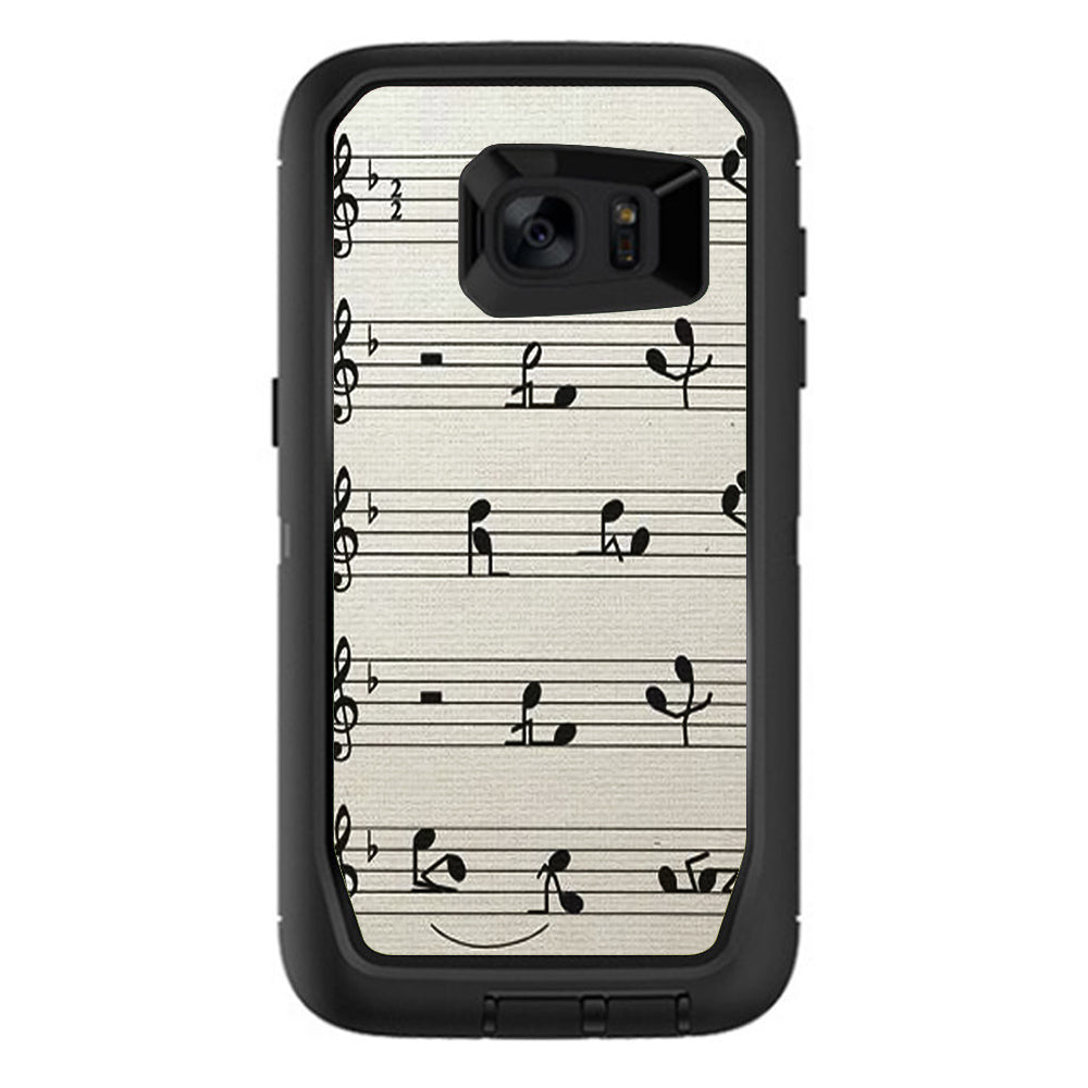  Music Notes Song Page Otterbox Defender Samsung Galaxy S7 Edge Skin