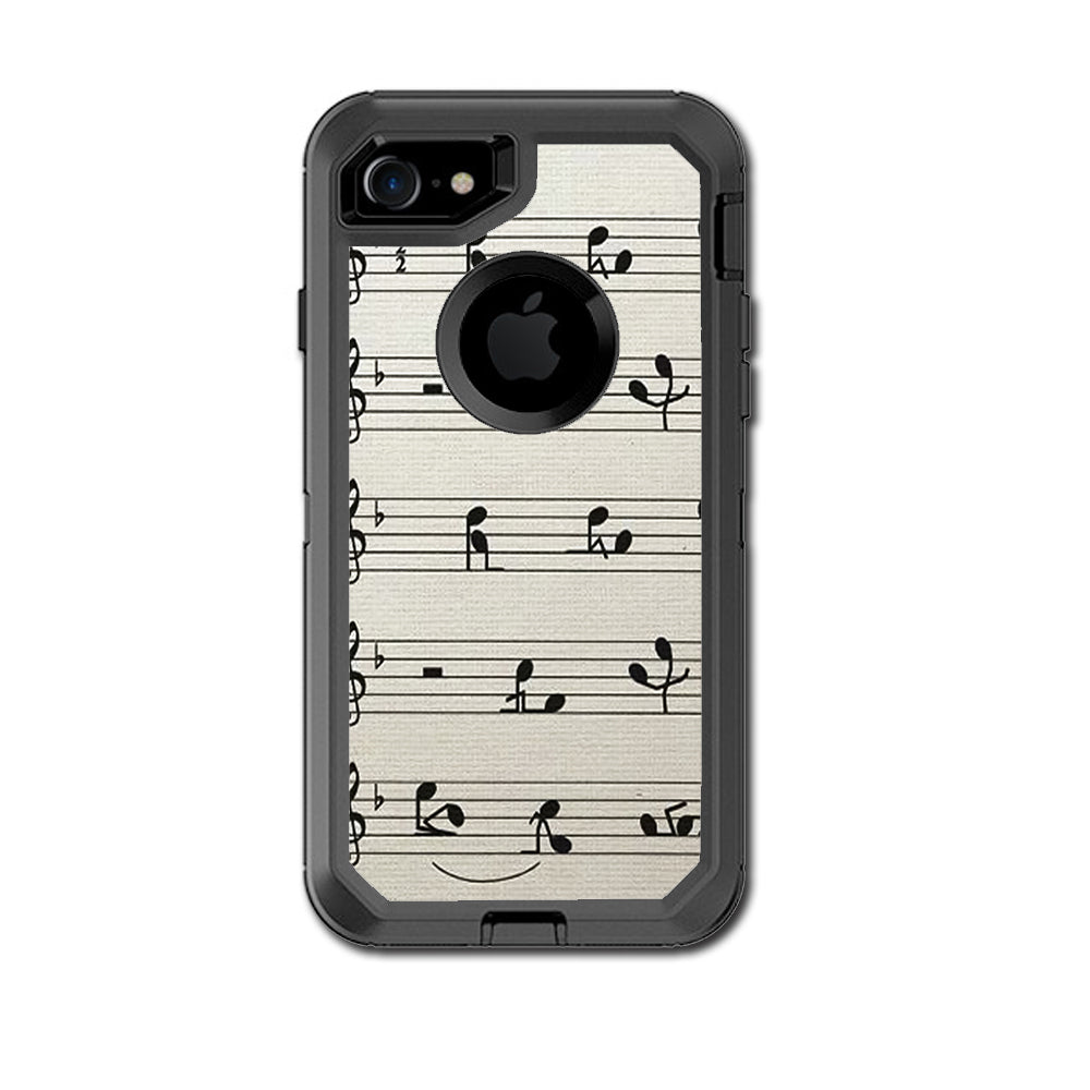  Music Notes Song Page Otterbox Defender iPhone 7 or iPhone 8 Skin