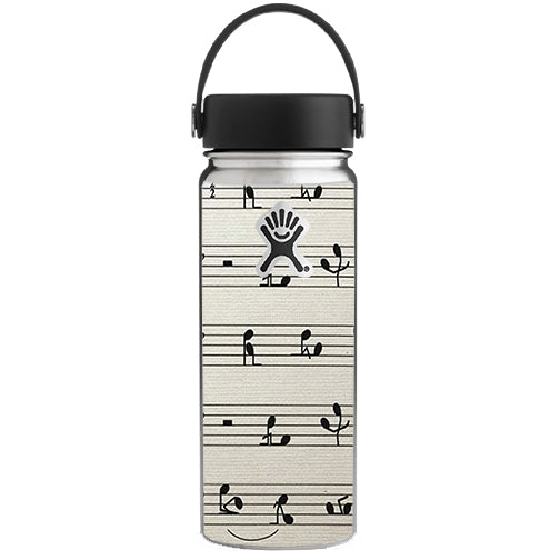 Music Notes Song Page Hydroflask 18oz Wide Mouth Skin