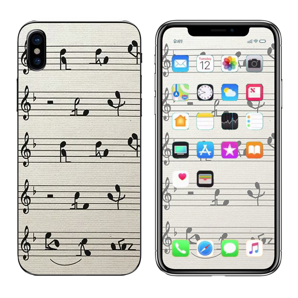  Music Notes Song Page Apple iPhone X Skin