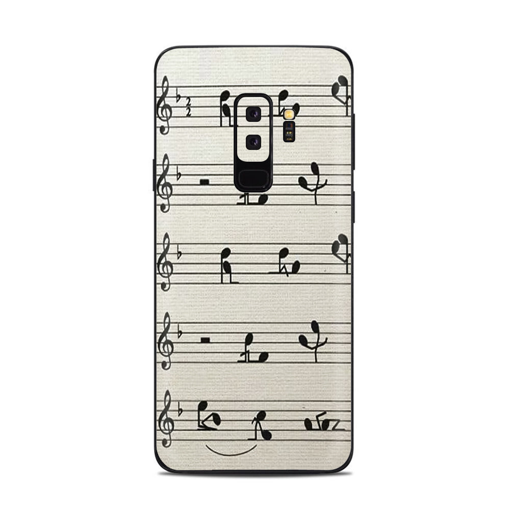  Music Notes Song Page Samsung Galaxy S9 Plus Skin