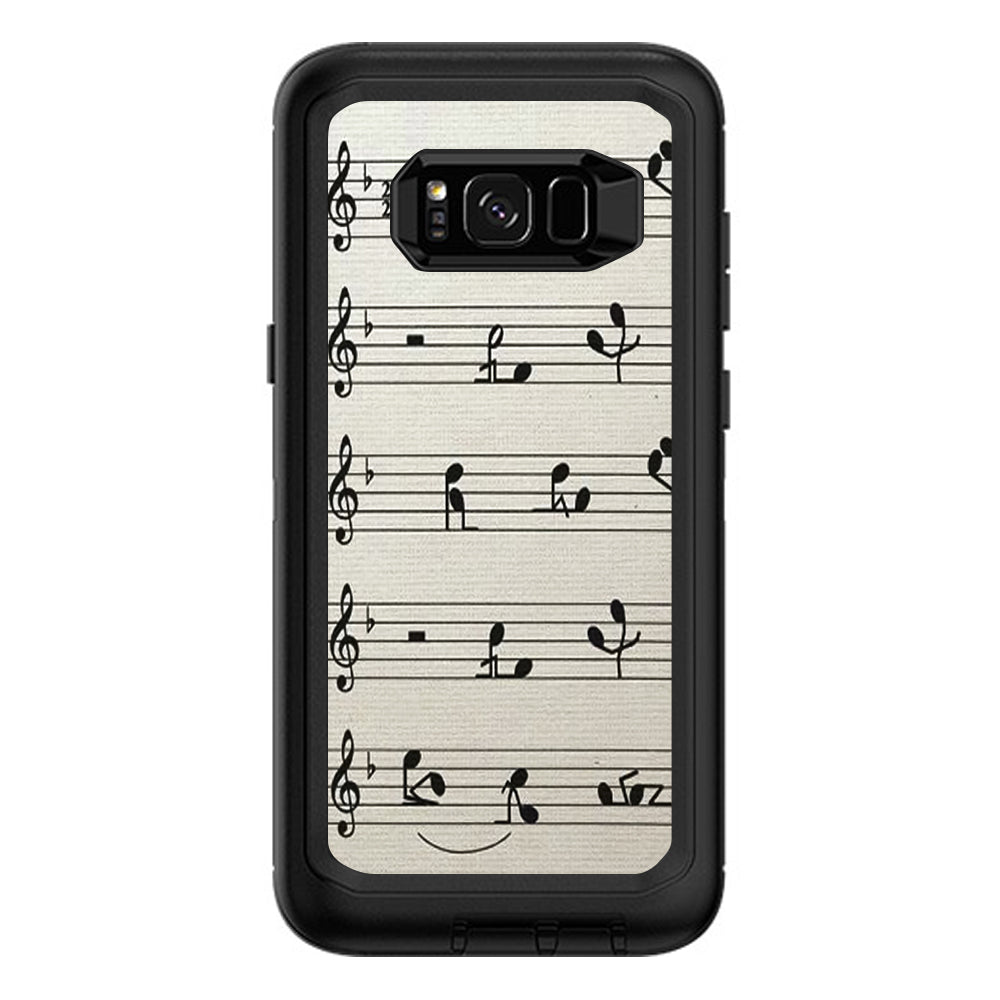  Music Notes Song Page Otterbox Defender Samsung Galaxy S8 Plus Skin