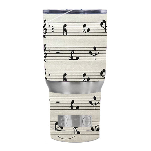  Music Notes Song Page RTIC 20oz Tumbler Skin