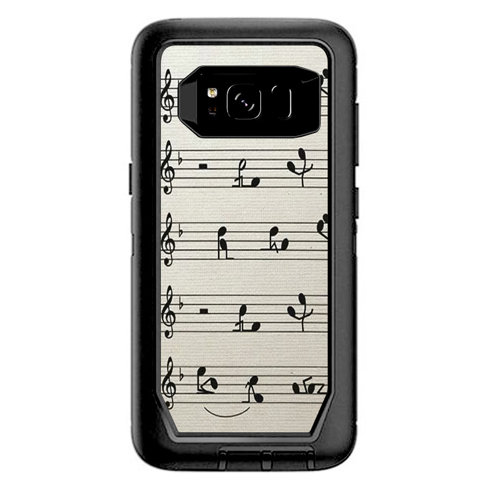  Music Notes Song Page Otterbox Defender Samsung Galaxy S8 Skin