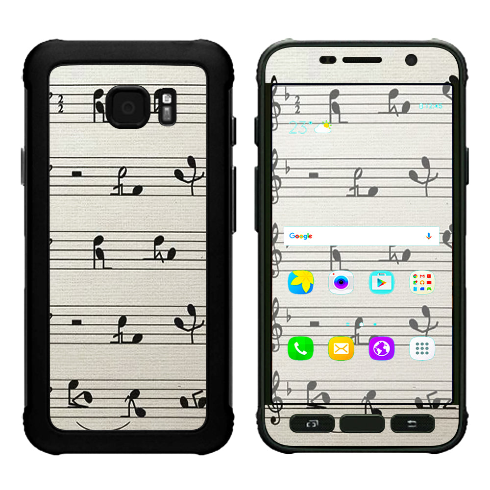  Music Notes Song Page Samsung Galaxy S7 Active Skin