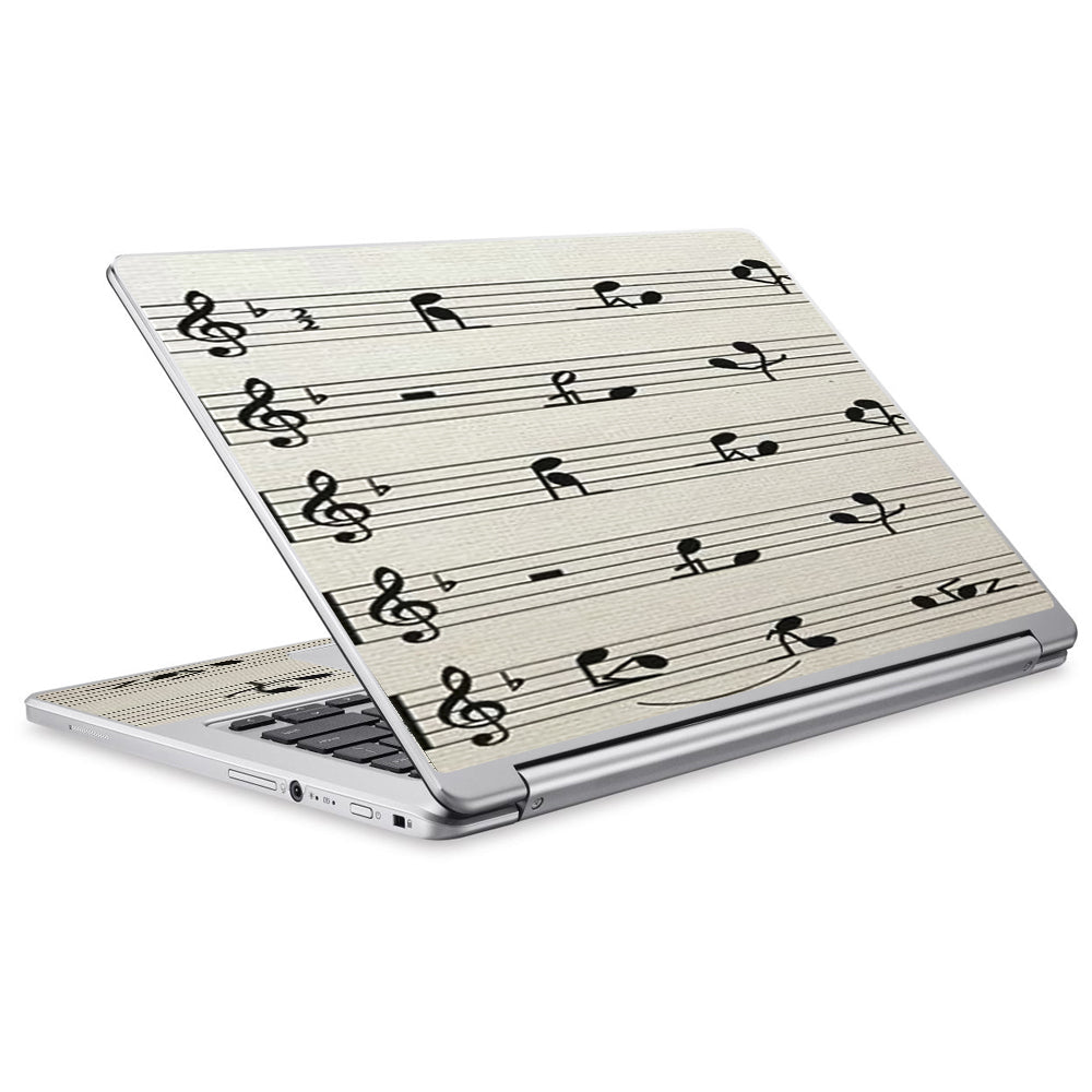  Music Notes Song Page Acer Chromebook R13 Skin