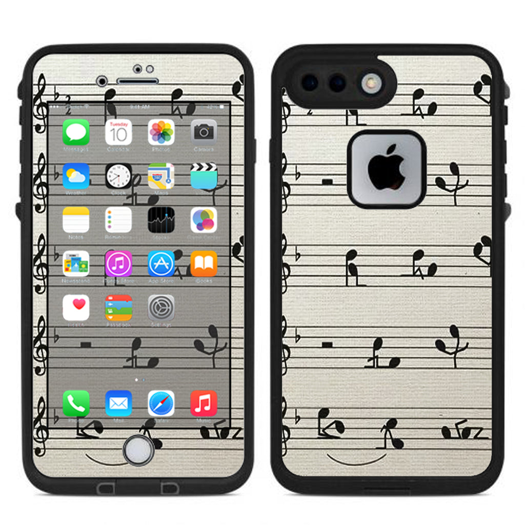  Music Notes Song Page Lifeproof Fre iPhone 7 Plus or iPhone 8 Plus Skin