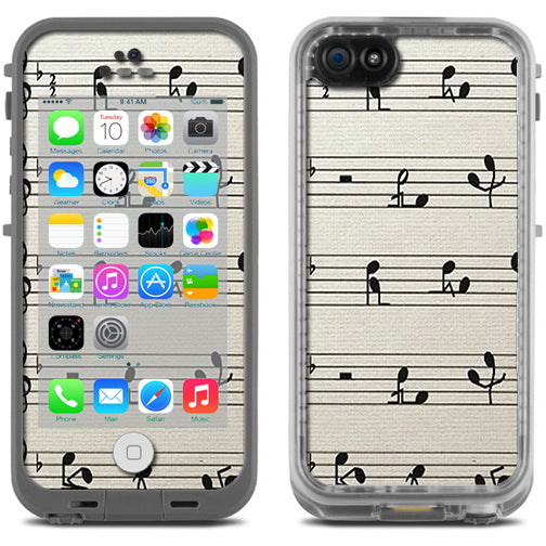  Music Notes Song Page Lifeproof Fre iPhone 5C Skin