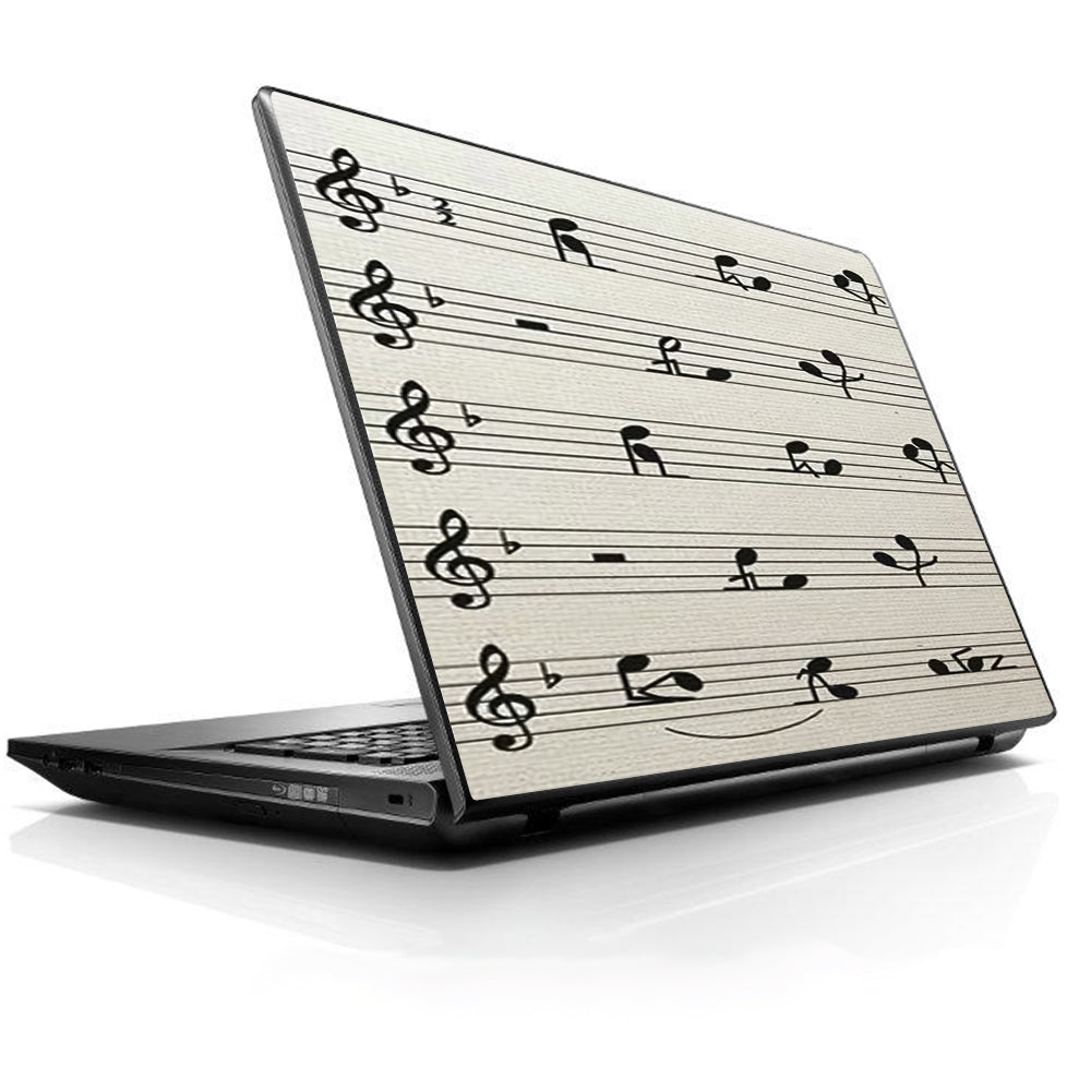  Music Notes Song Page Universal 13 to 16 inch wide laptop Skin