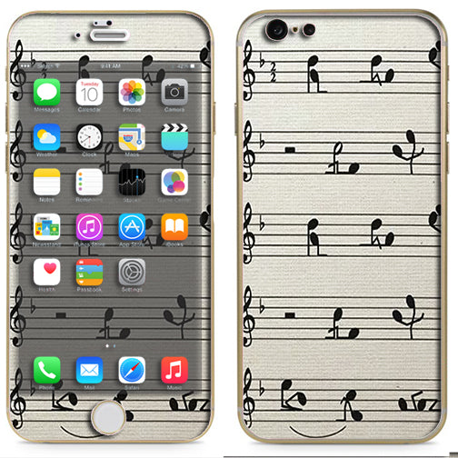  Music Notes Song Page Apple 6 Skin