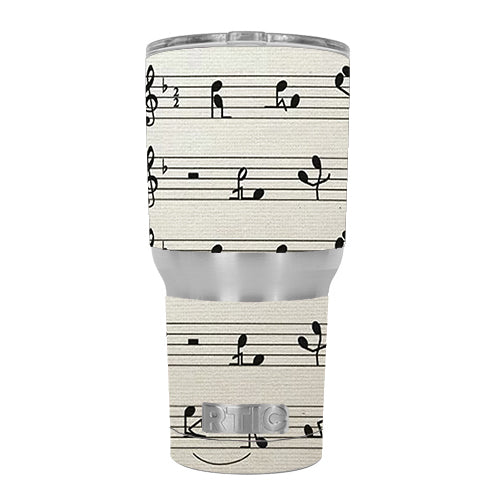  Music Notes Song Page RTIC 30oz Tumbler Skin