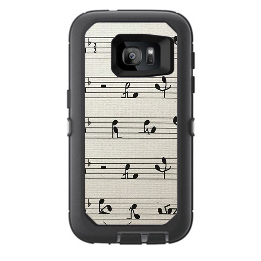  Music Notes Song Page Otterbox Defender Samsung Galaxy S7 Skin