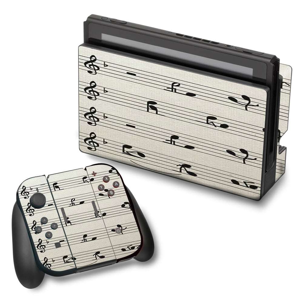  Music Notes Song Page Nintendo Switch Skin