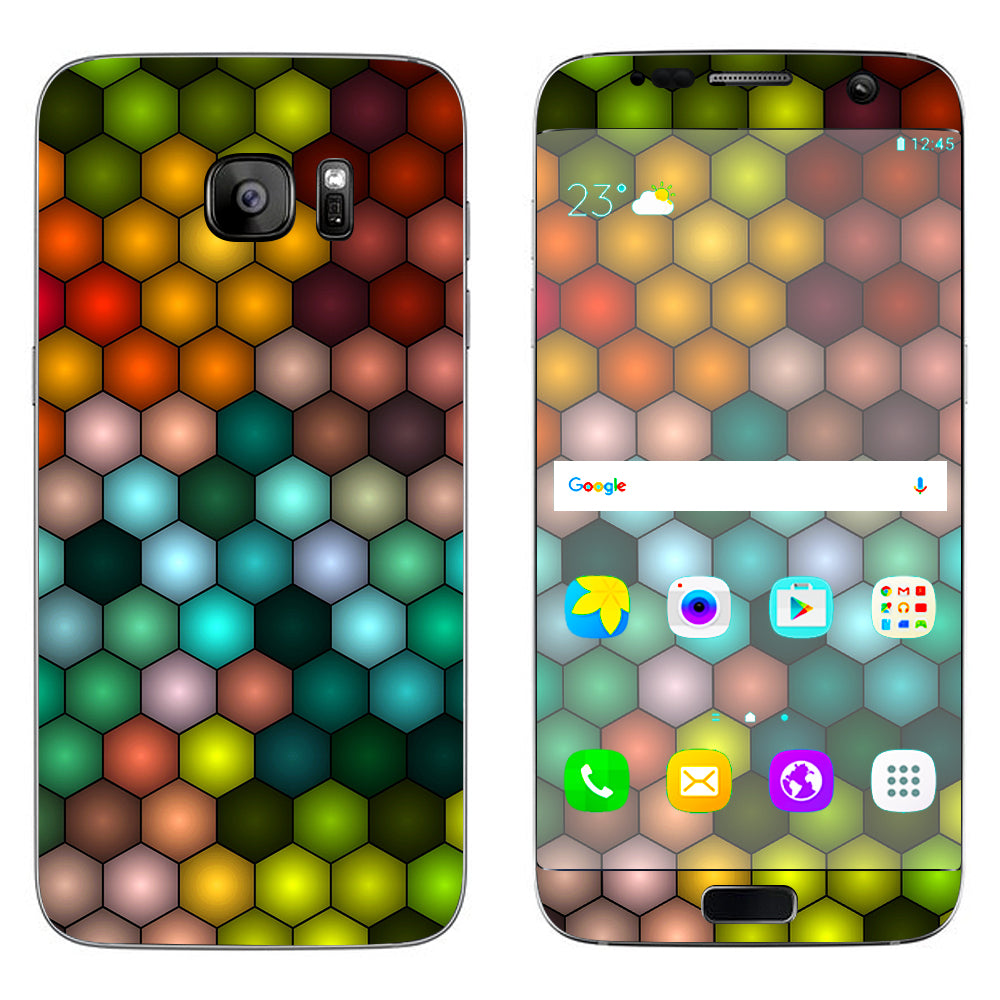  Vector Abstract Honeycomb Samsung Galaxy S7 Edge Skin