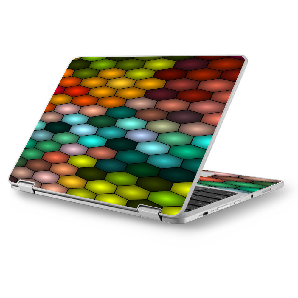  Vector Abstract Honeycomb Asus Chromebook Flip 12.5" Skin