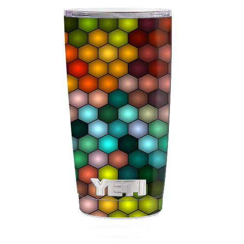  Vector Abstract Honeycomb Yeti 20oz Rambler Tumbler Skin