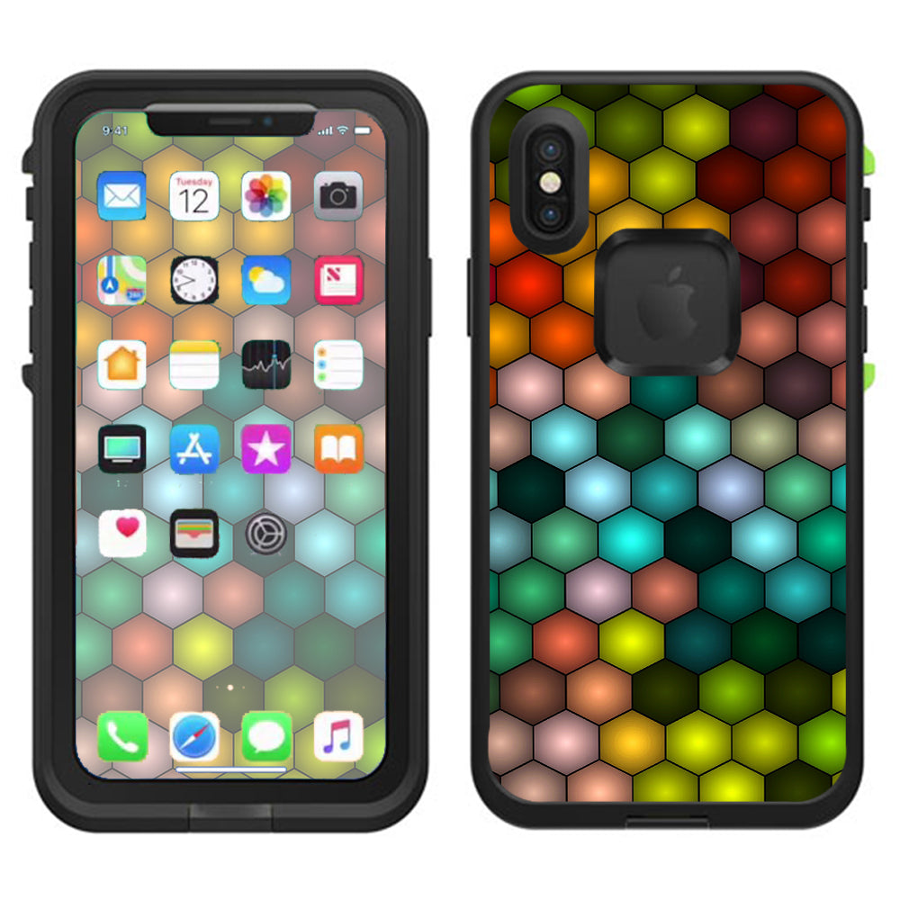  Vector Abstract Honeycomb Lifeproof Fre Case iPhone X Skin