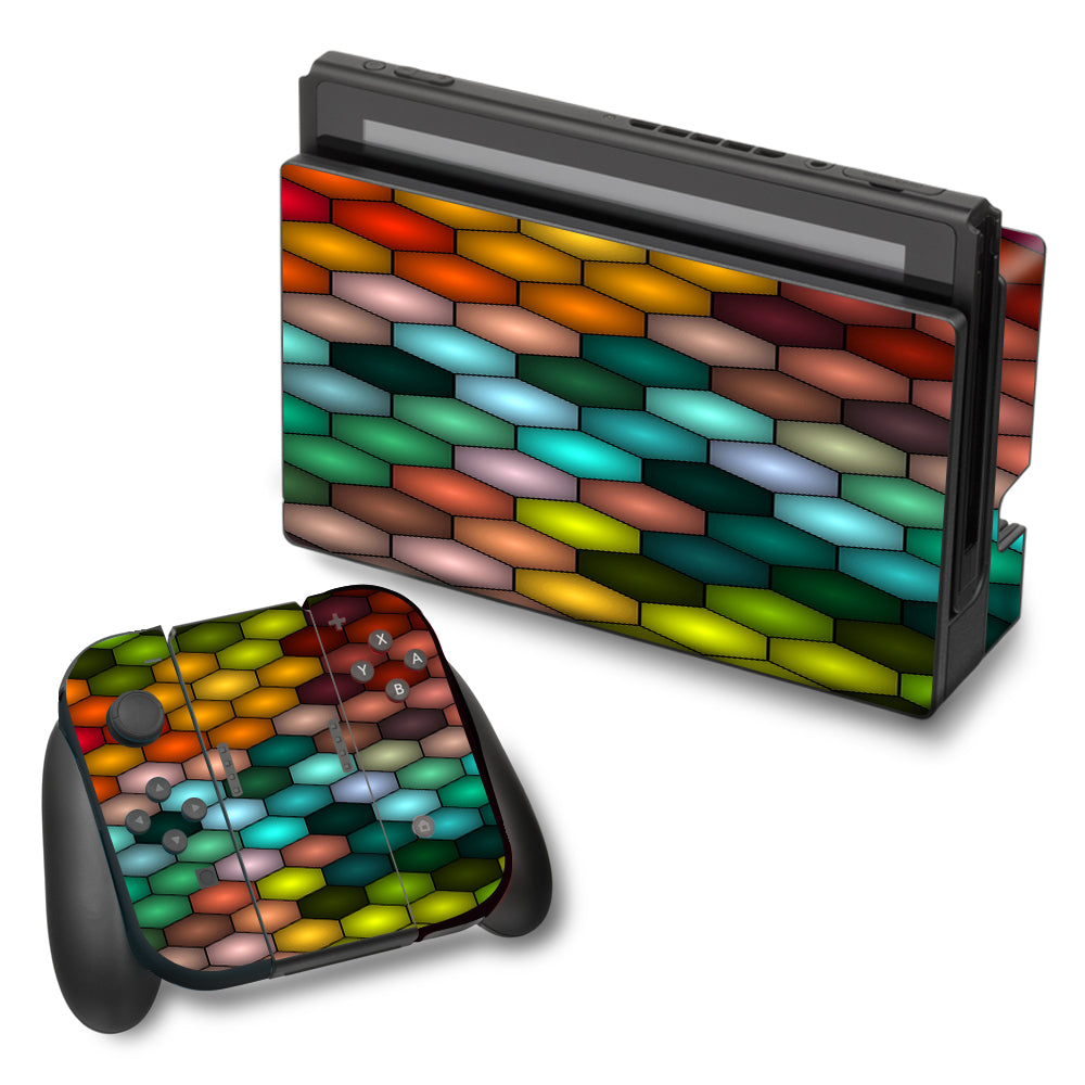  Vector Abstract Honeycomb Nintendo Switch Skin