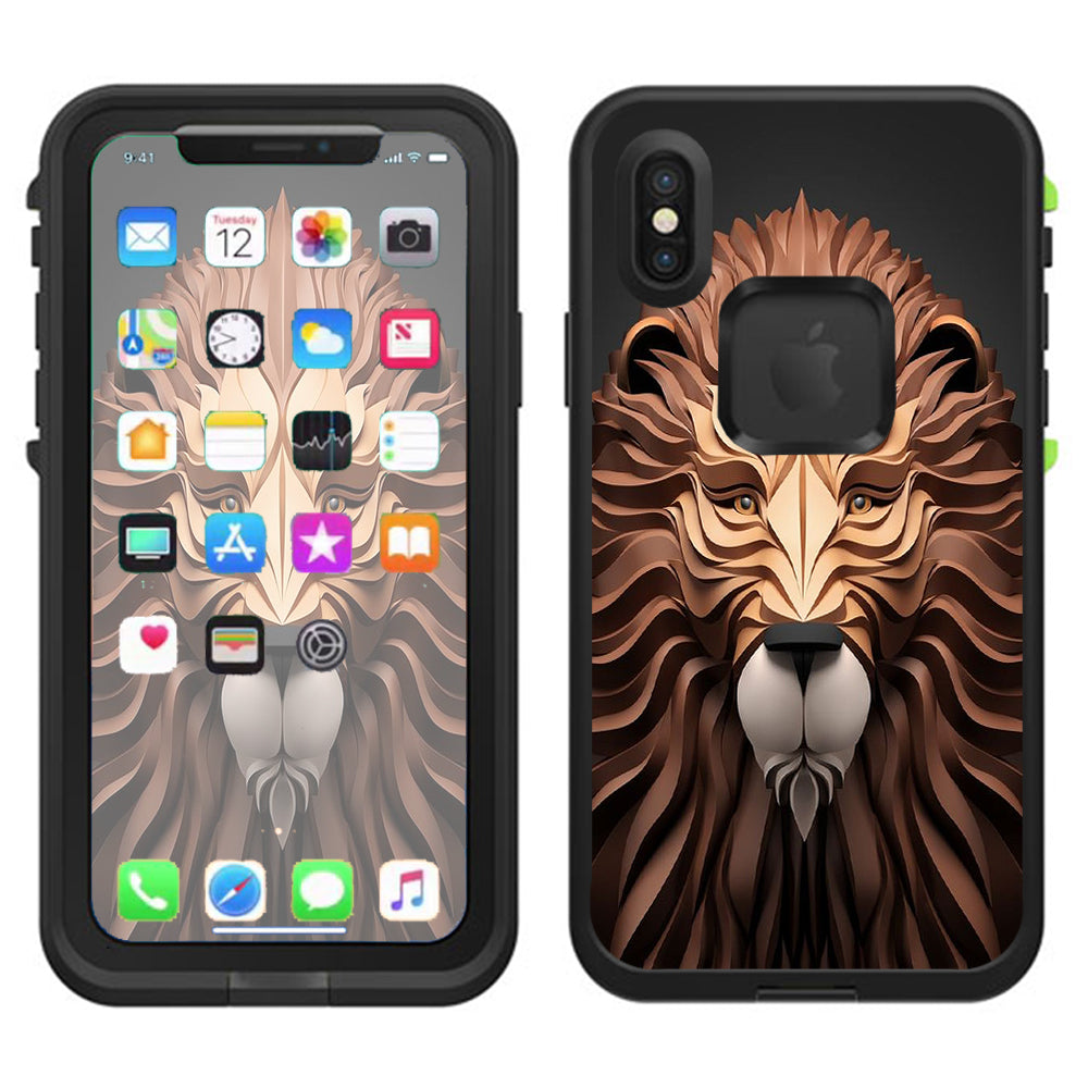  3D Lion Lifeproof Fre Case iPhone X Skin