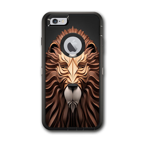  3D Lion Otterbox Defender iPhone 6 PLUS Skin