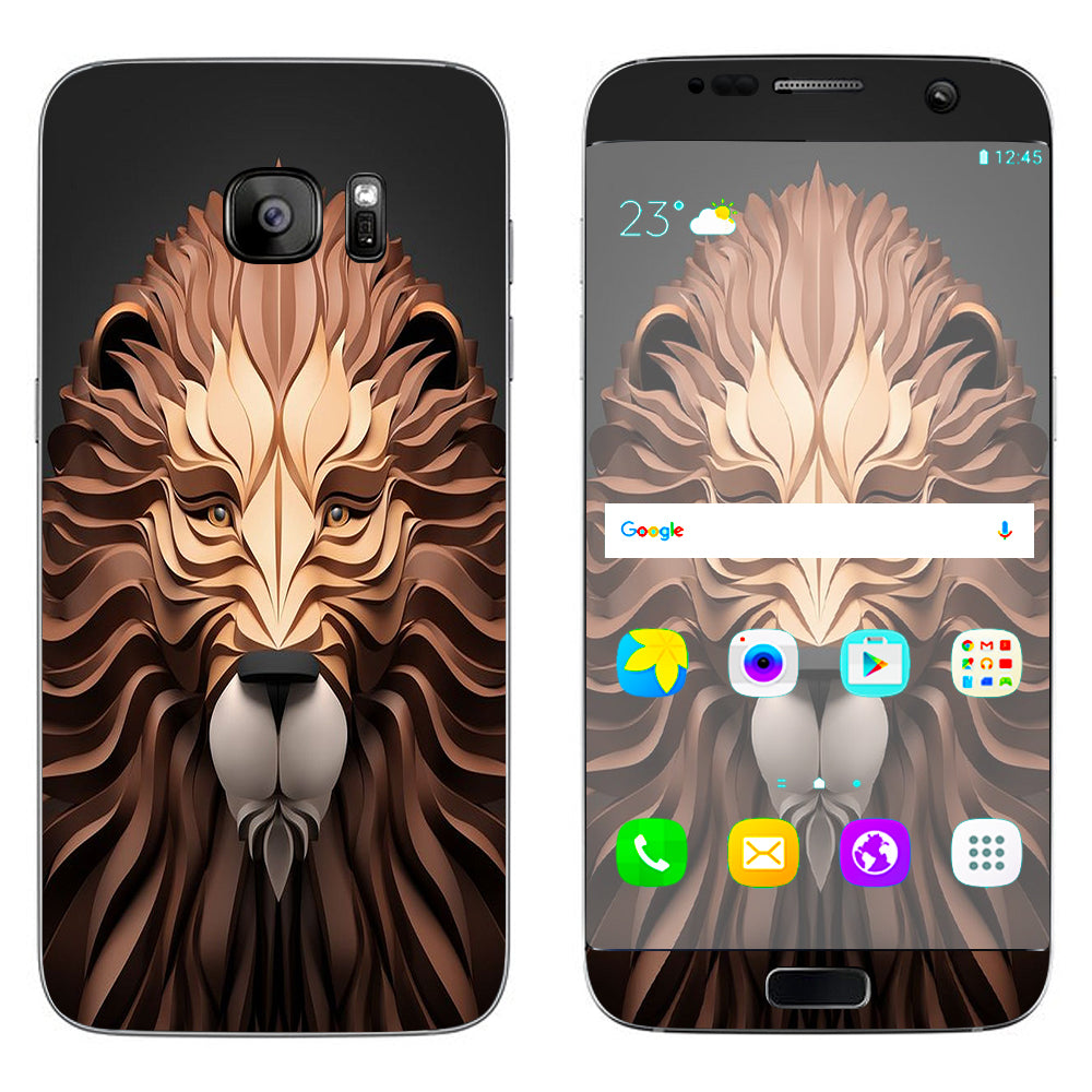  3D Lion Samsung Galaxy S7 Edge Skin