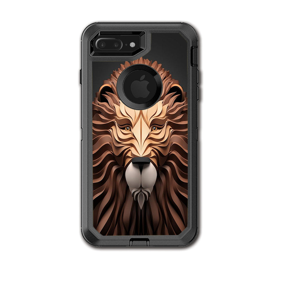  3D Lion Otterbox Defender iPhone 7+ Plus or iPhone 8+ Plus Skin