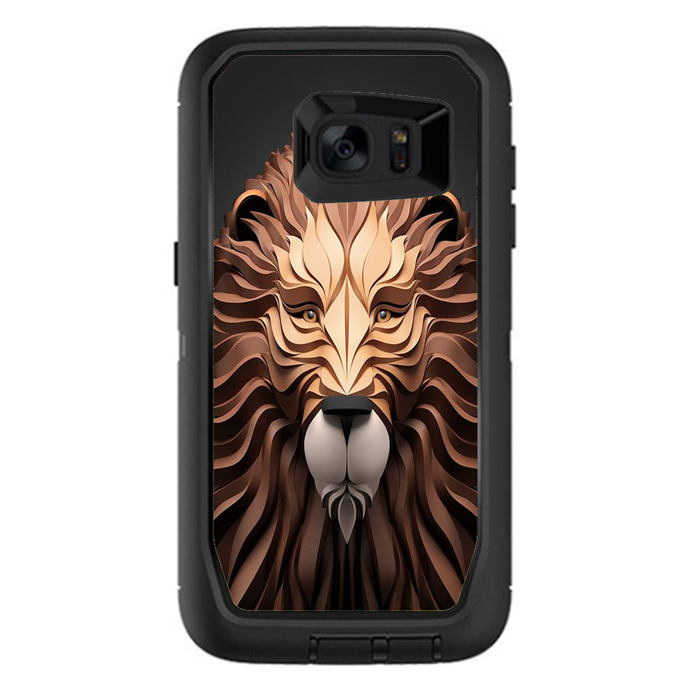  3D Lion Otterbox Defender Samsung Galaxy S7 Edge Skin