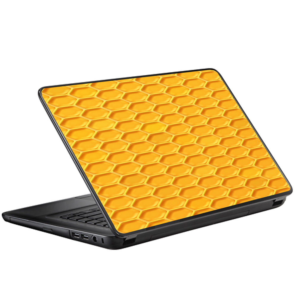  Yellow Honeycomb Universal 13 to 16 inch wide laptop Skin
