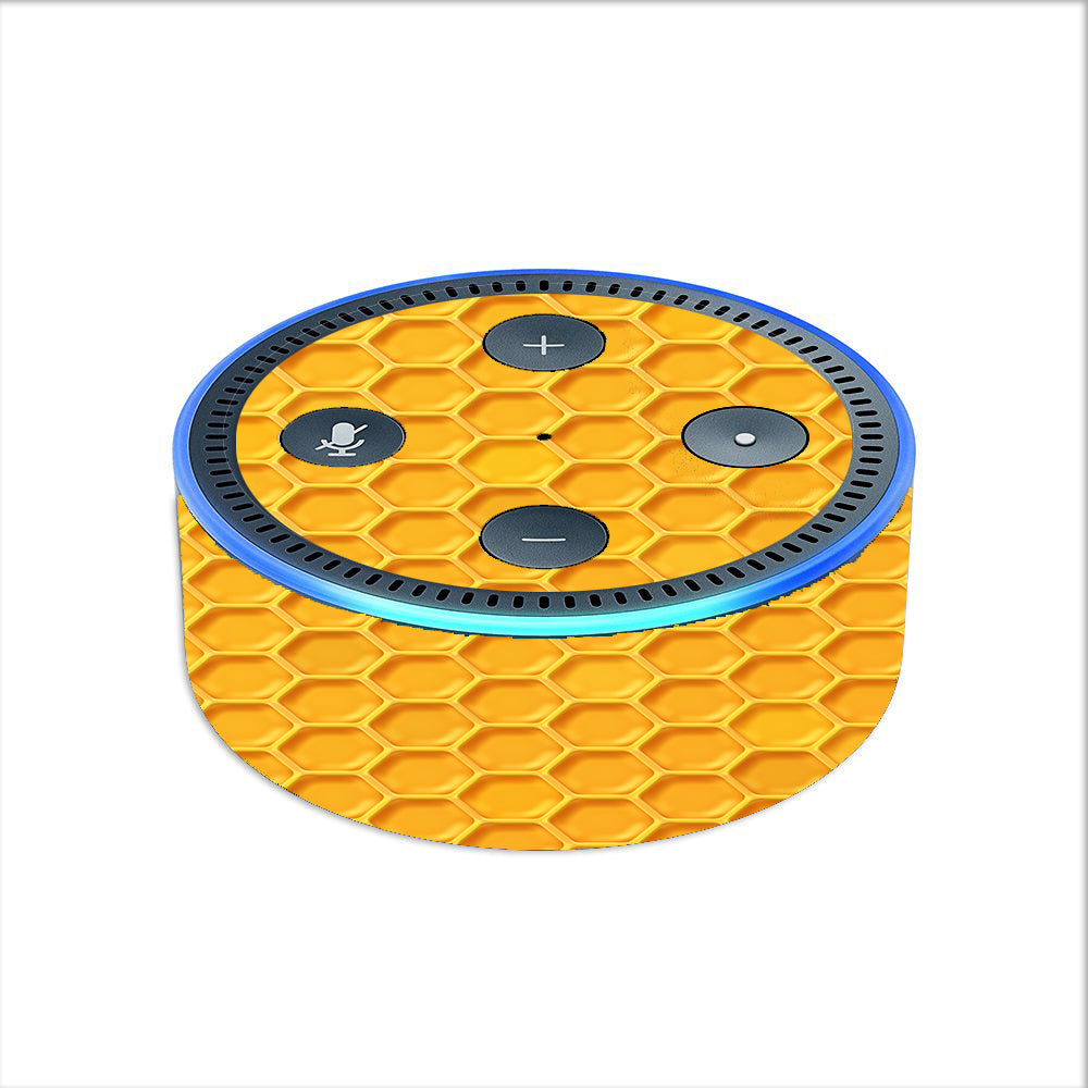  Yellow Honeycomb Amazon Echo Dot 2nd Gen Skin
